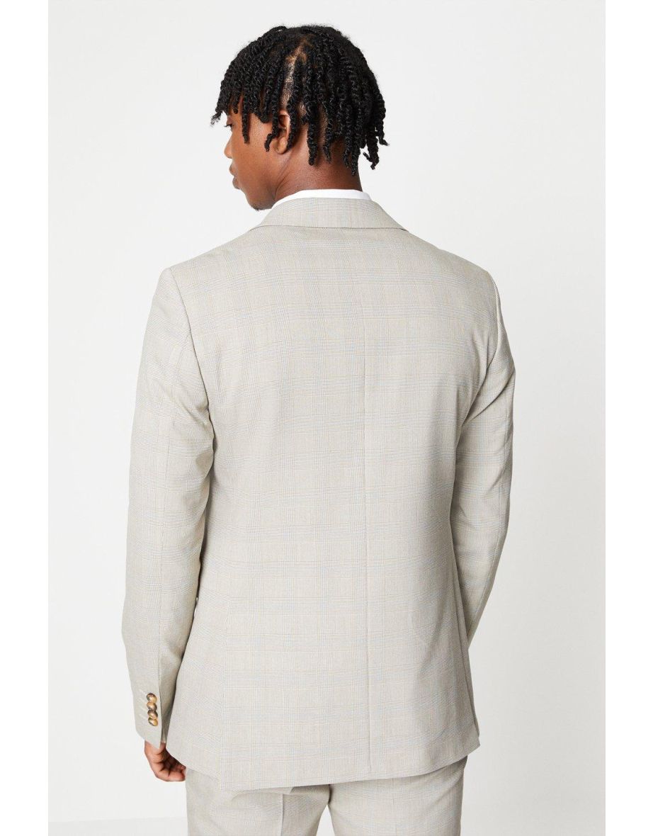 Neutral Pow Check Suit Jacket - 2