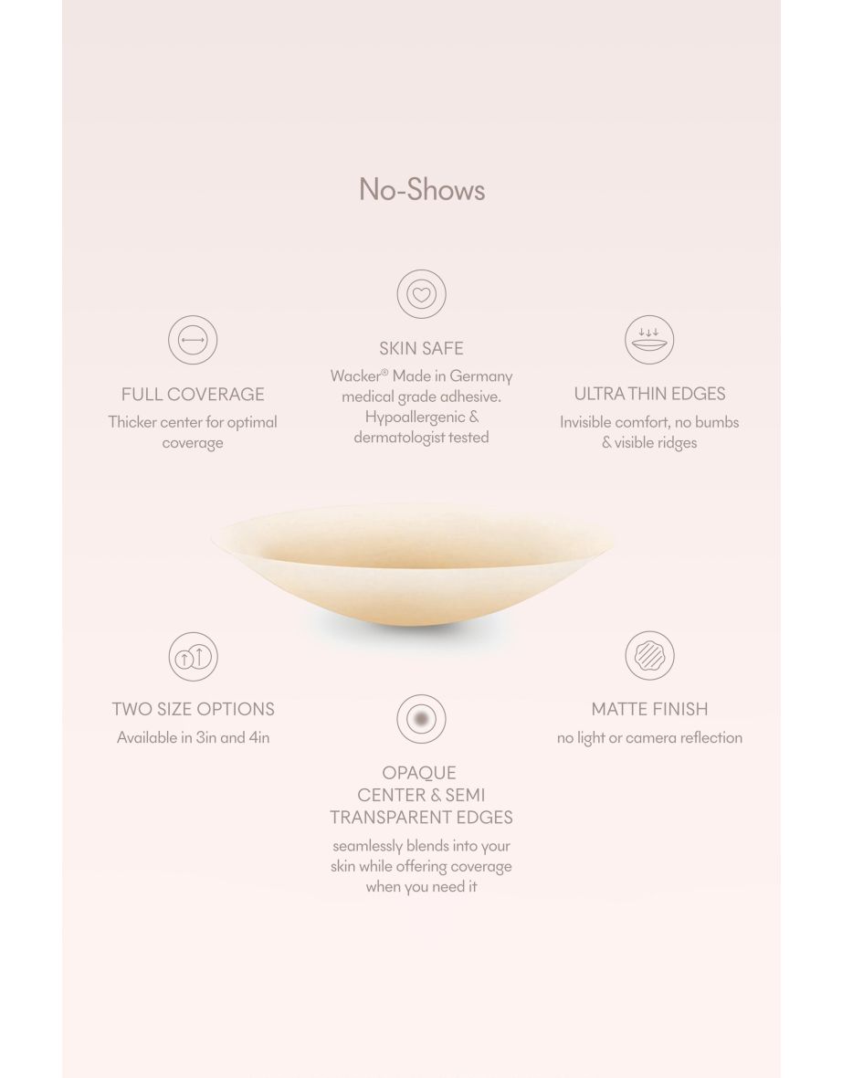 No-Show | NOOD Round Nipple Covers 3 Inch No.5 - 3