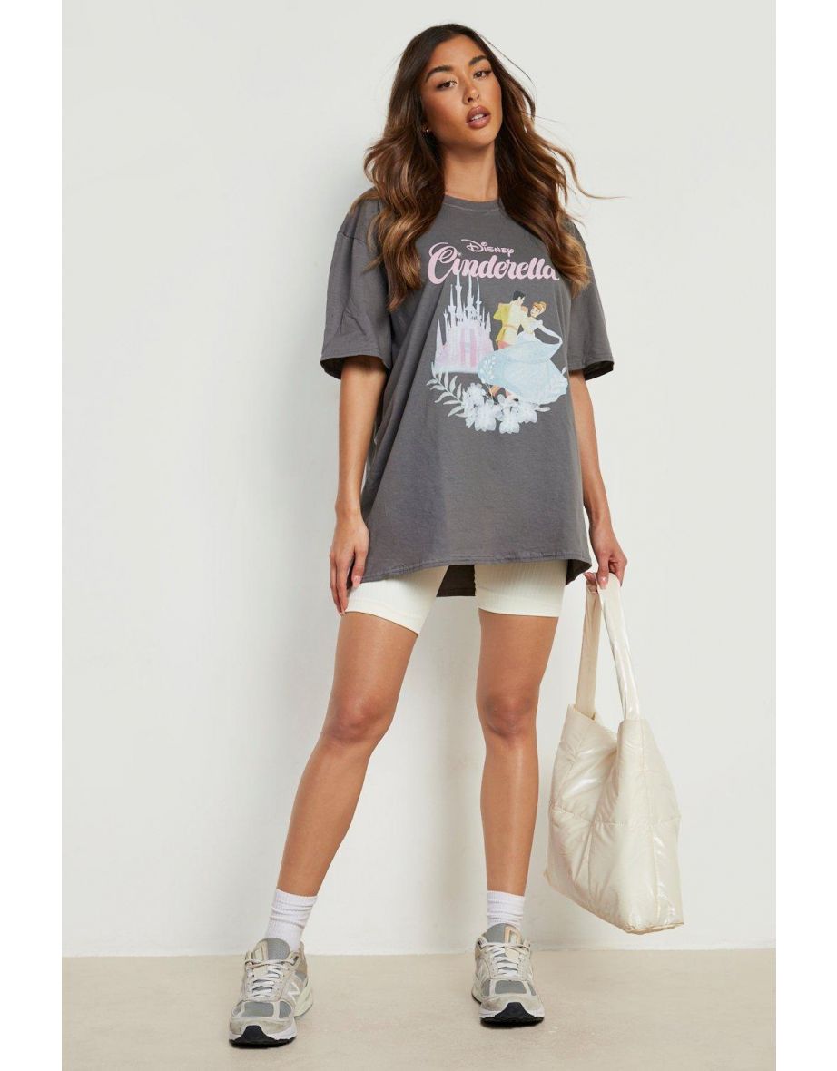 Cinderella License Oversized T Shirt - charcoal