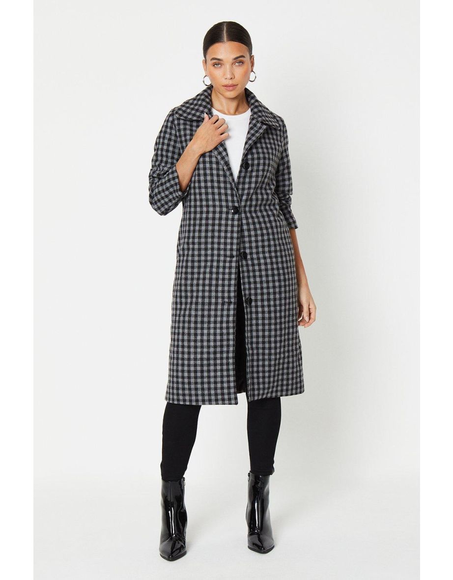 Shop Petite Checked Dolly Coat Online in Bahrain VogaCloset