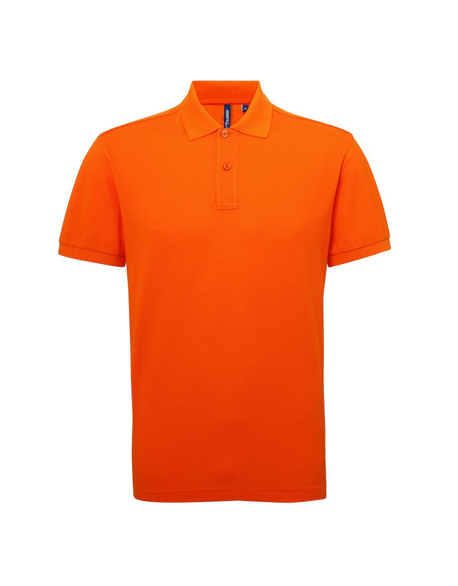 Asquith & Fox Mens Short Sleeve Performance Blend Polo Shirt - Orange