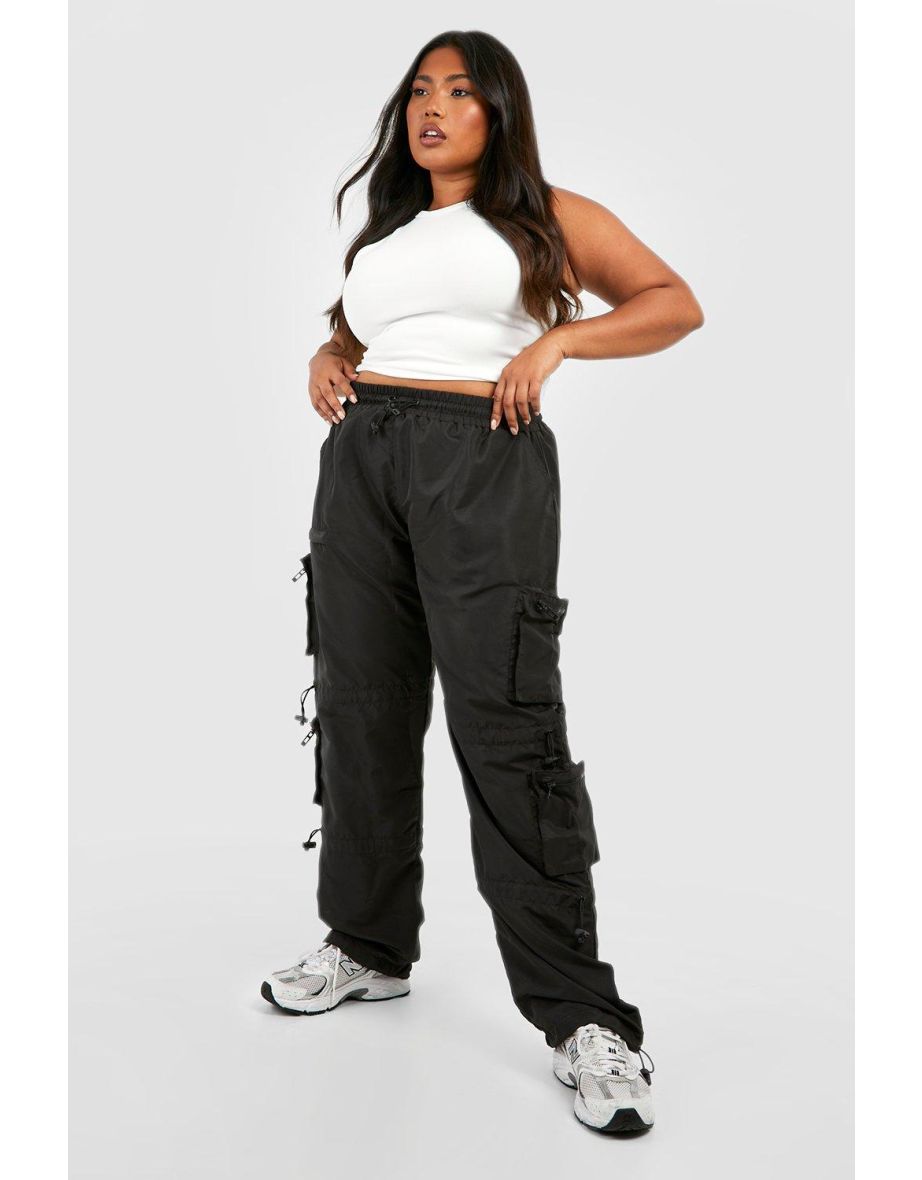 Black shell pocket detail cargo trouser new arrivals