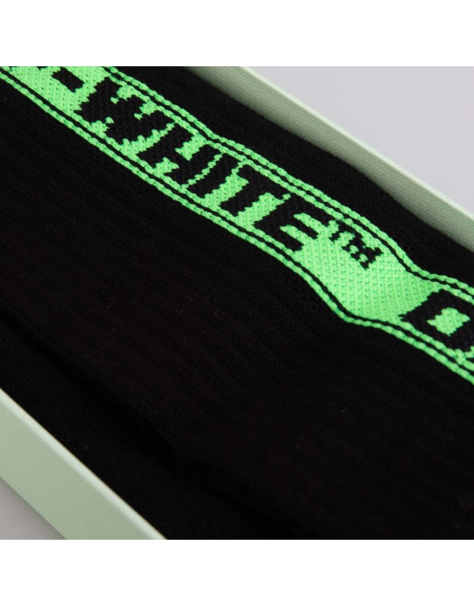 Men's Off White Industrial Belt Socks in Black - 2