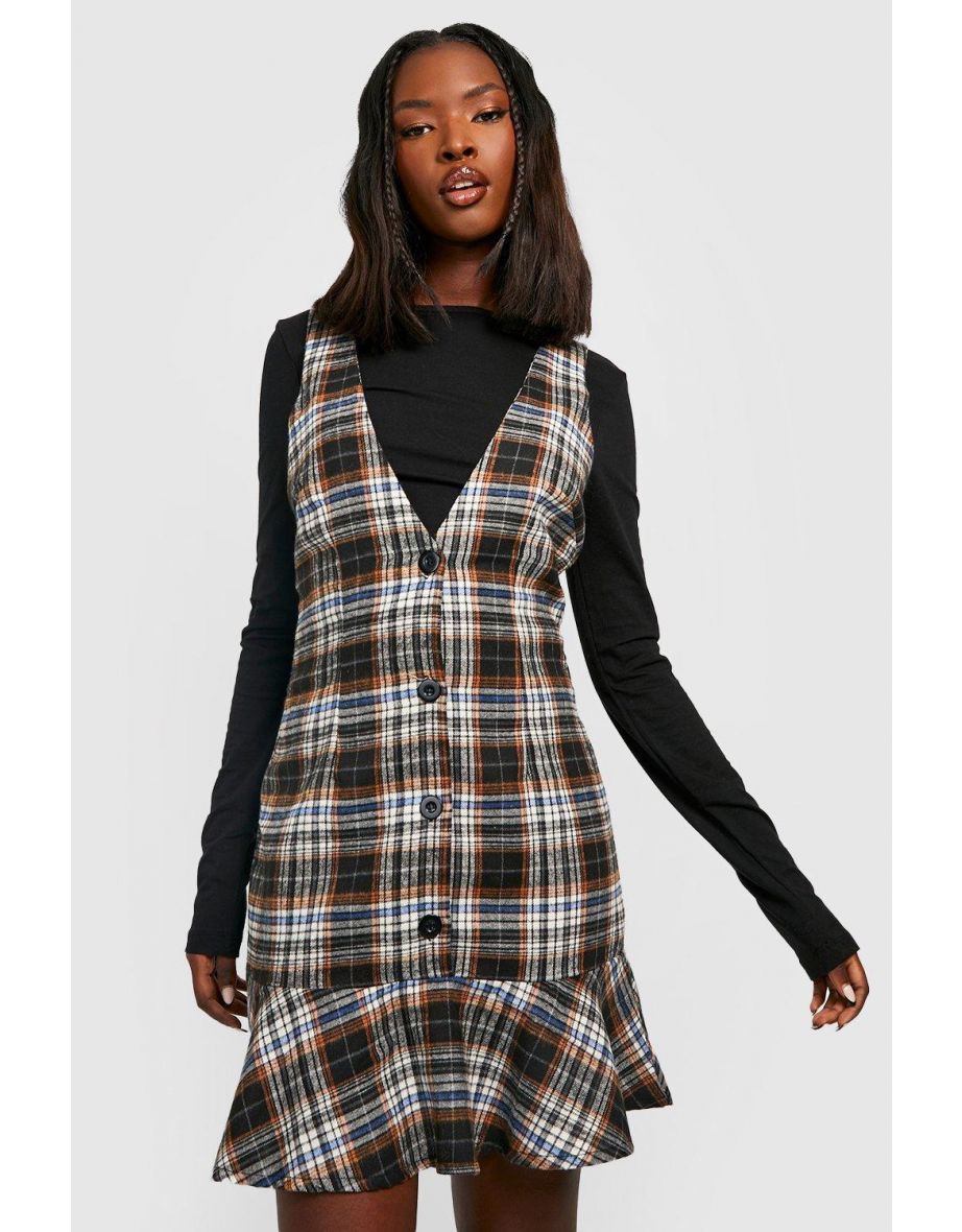 Pinafore dresses boohoo top