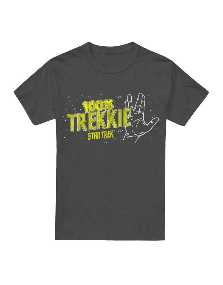 Star Trek Unisex Adult Trekkie T-Shirt - Charcoal