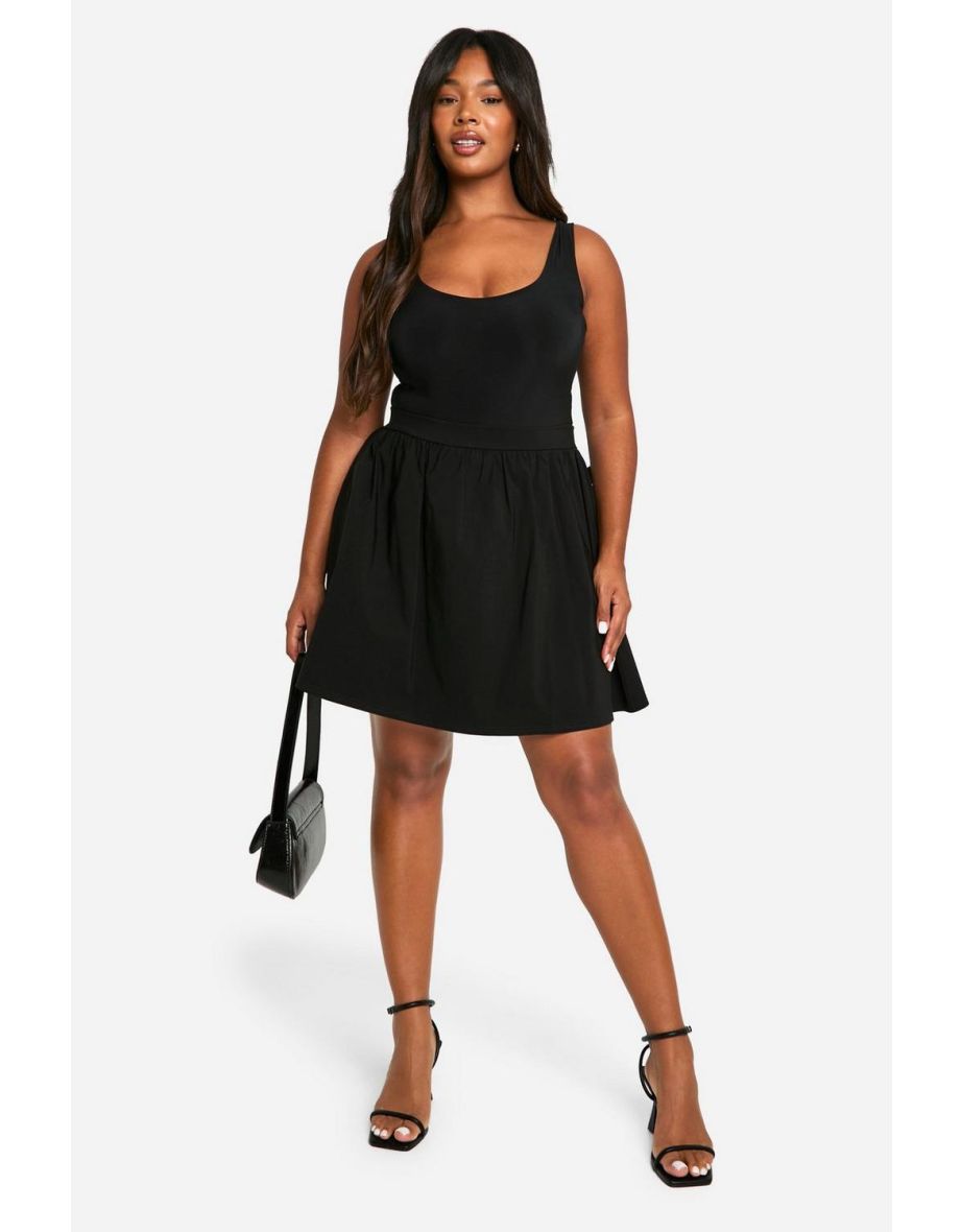 Stretch skater skirt plus size outlet