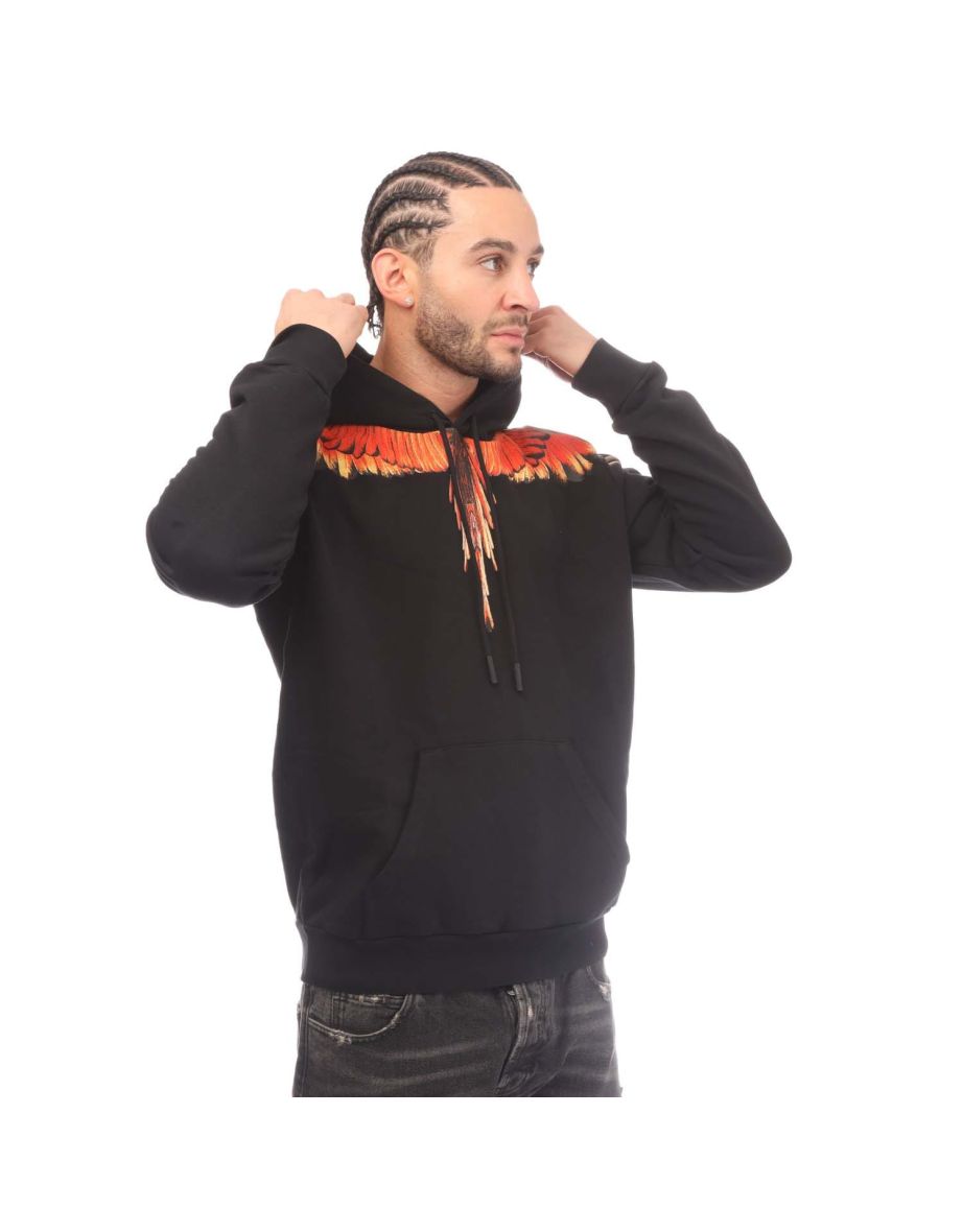 Men's Marcelo Burlon Icon Wings Regular Hoodie in Black