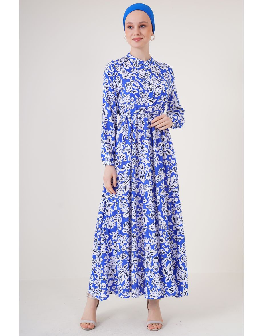 Large Collar Hijab Dress
