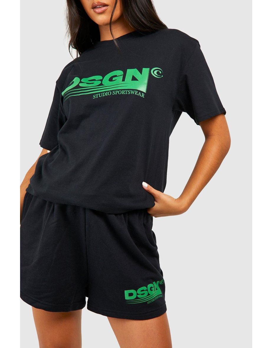 Maternity Dsgn Studio Sweat Short Set - black - 3
