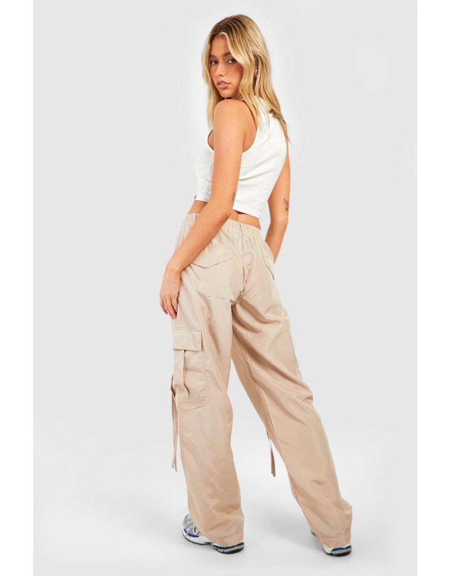 Shell Pocket Detail Cargo Trousers - stone - 3