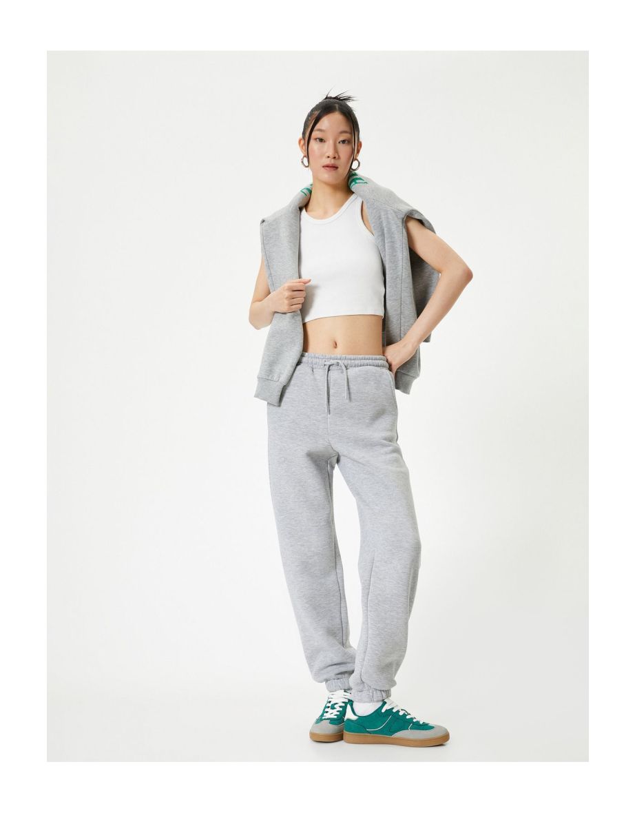 Jogger Sweatpants with Tie Waist Pocket