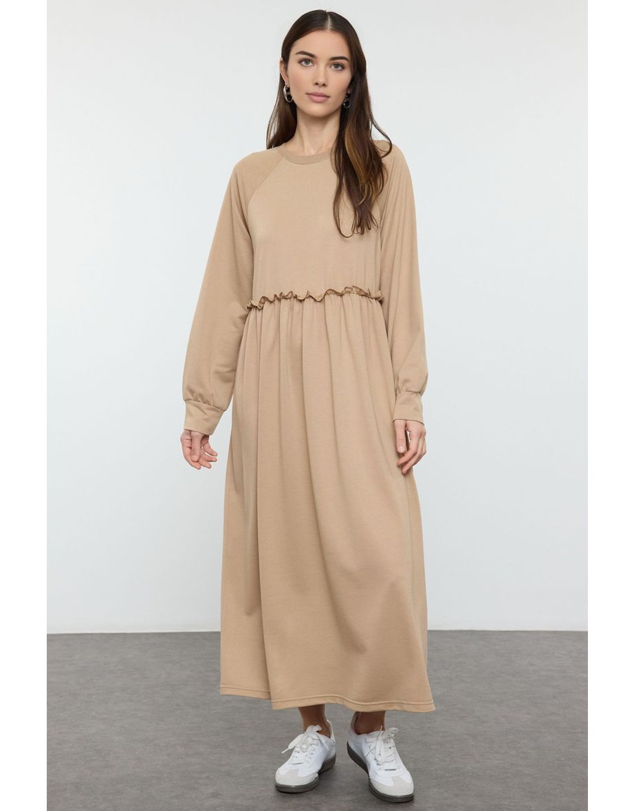 Mink Overisze Waist Cutout Knitted Dress