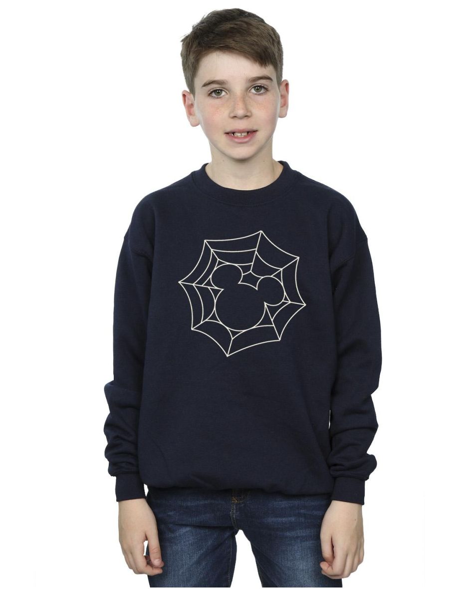 Shop Disney Boys Mickey Mouse Spider Web Sweatshirt Navy Blue Online in Bahrain VogaCloset