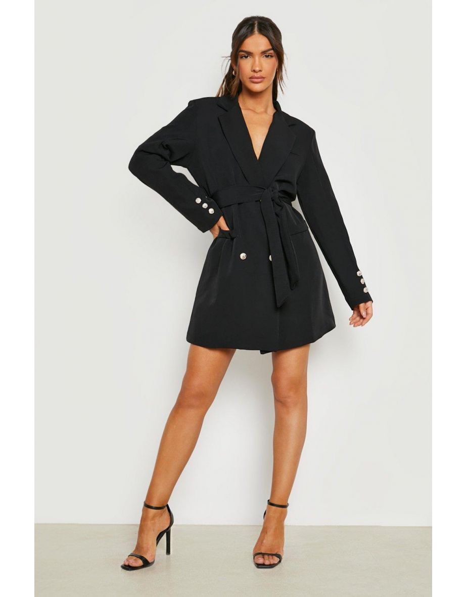 Boohoo belted deals blazer dress