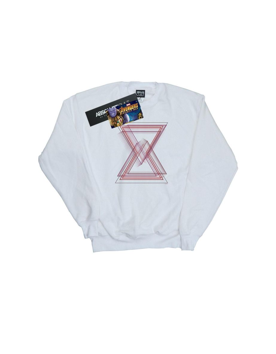 Marvel Boys Avengers Infinity War Black Widow Lines Sweatshirt - White - 1