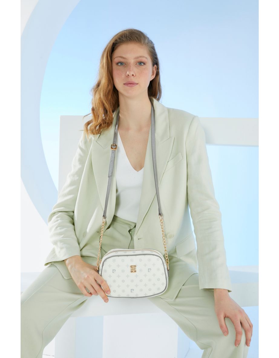 White Monogram Women's Shoulder Bag