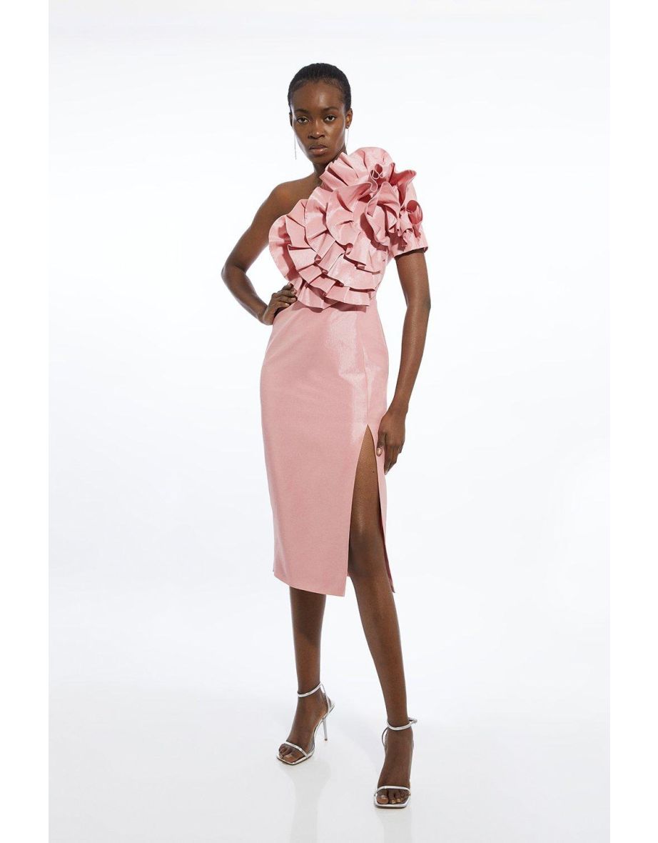 Metallic bardot dress oasis hotsell