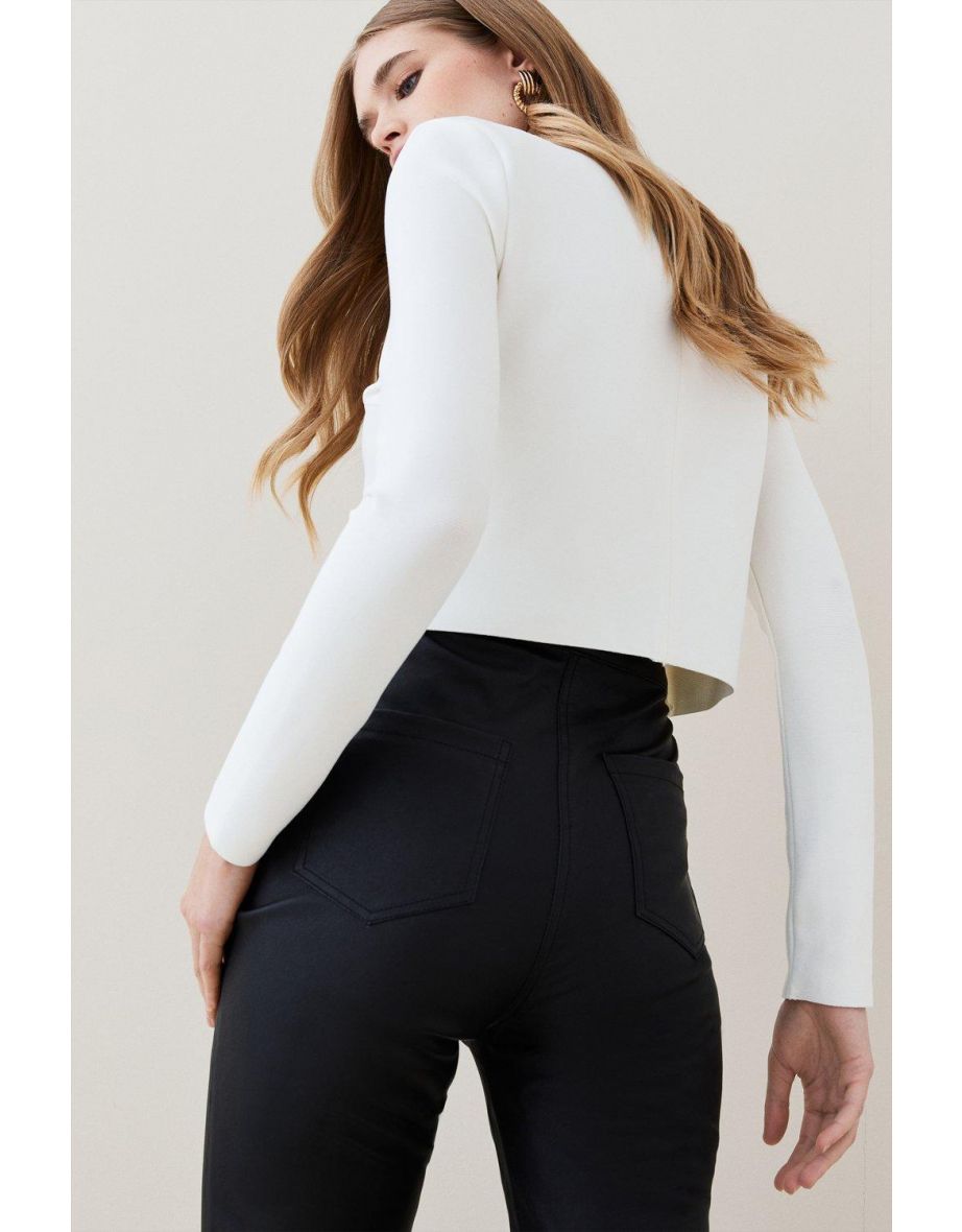 Military Bandage Short Knitted Jacket - 2