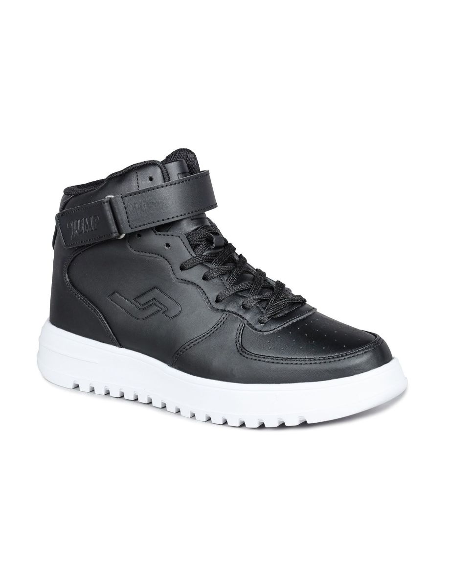 Shop High Ankle Black White Women s Sneaker Casual Sports Shoes Online in Bahrain VogaCloset