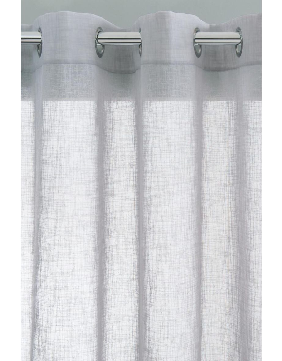 Linen Effect Single Voile Panel with Eyelet Header