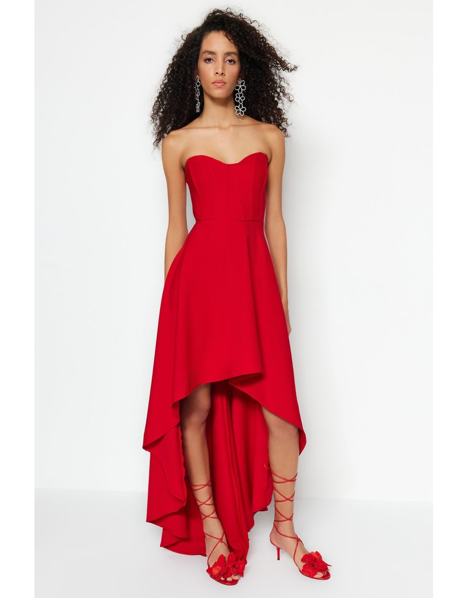 Red skater shop prom dress