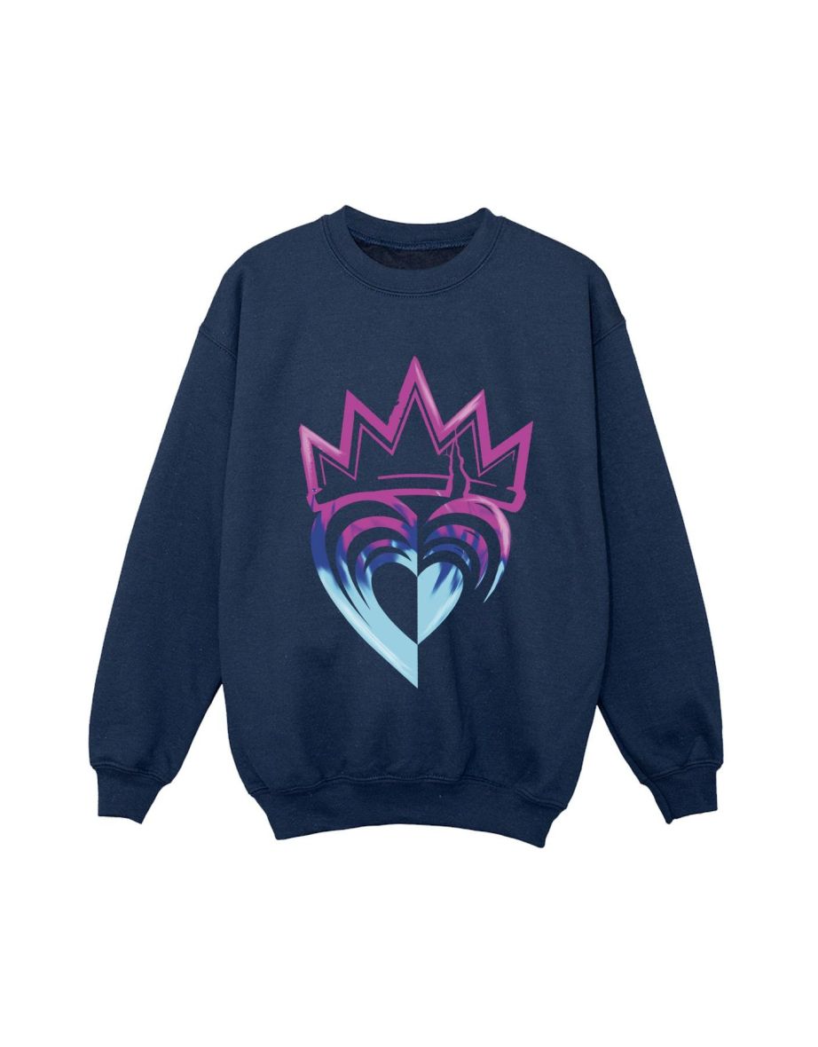 Disney Boys Descendants Pink Crown Sweatshirt - Navy Blue