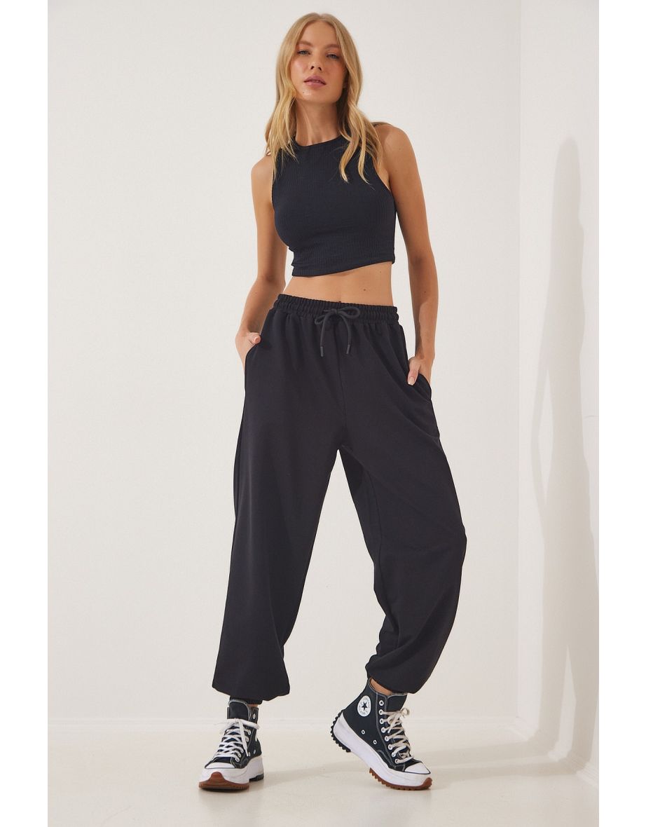 Shop Sweatpants Black Joggers Online in Qatar VogaCloset