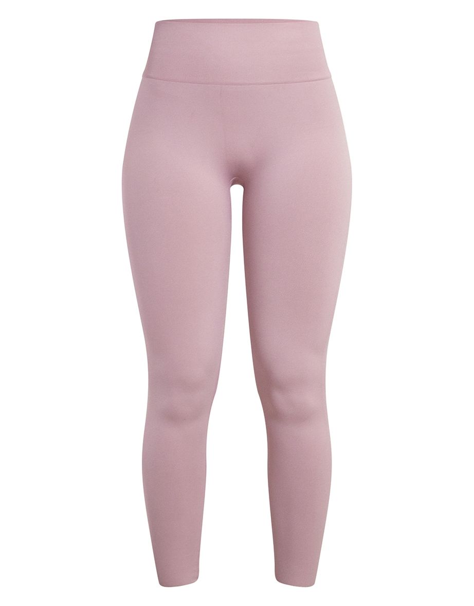 Dusty Pink Basic Seamless High Waist Gym Leggings - 4