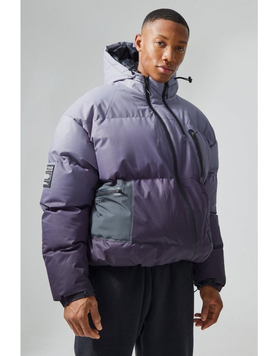 Ombre puffer outlet jacket