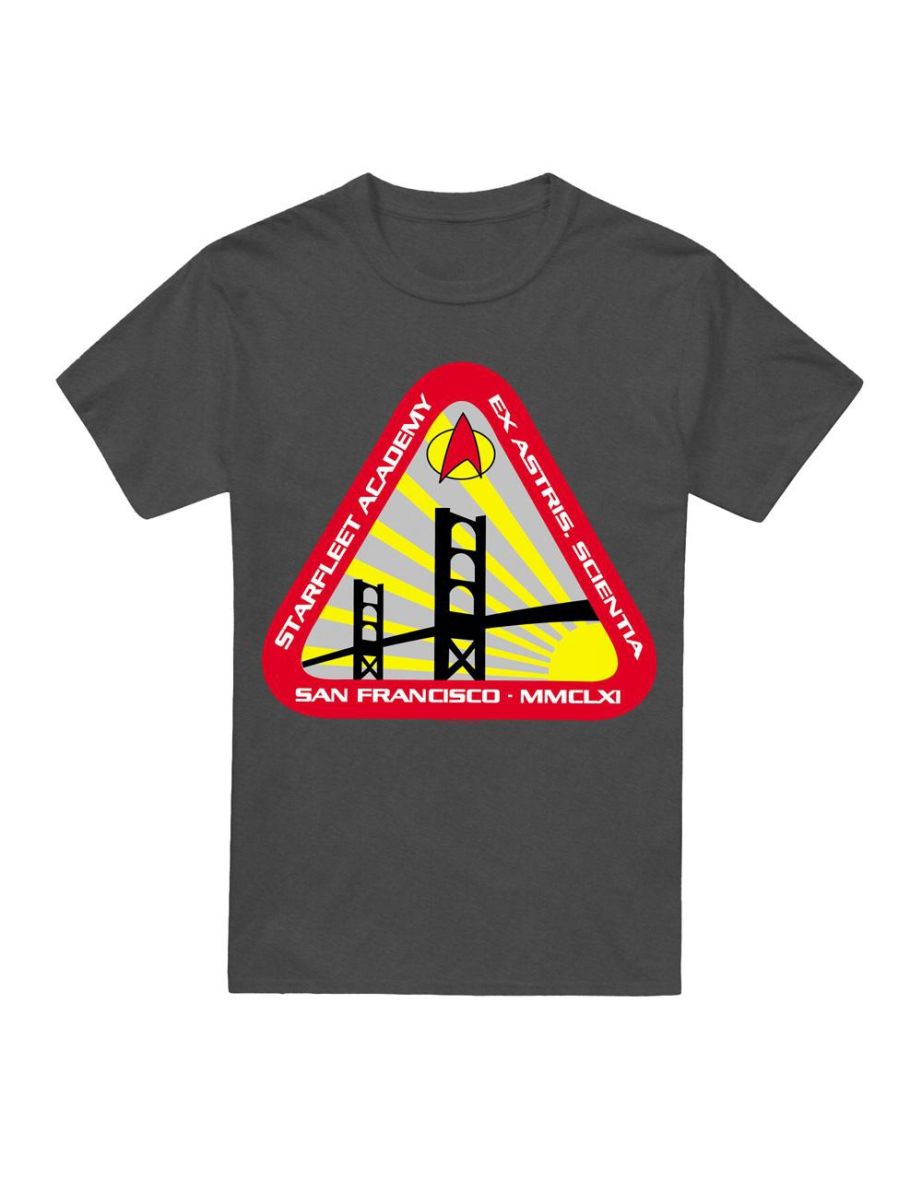 Star Trek Unisex Adult Starfleet Academy T-Shirt - Charcoal