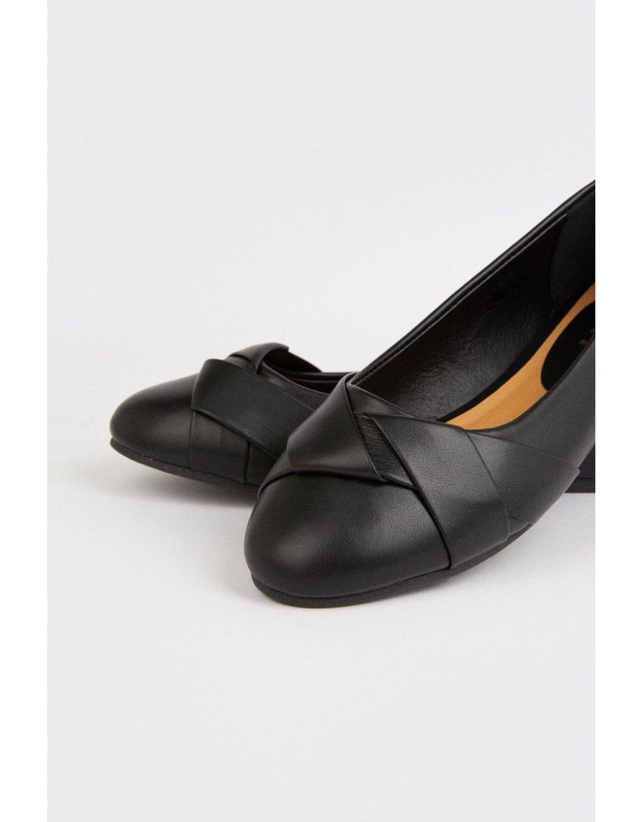 Wide Fit Paige Wrap Detail Ballet Flats - 3