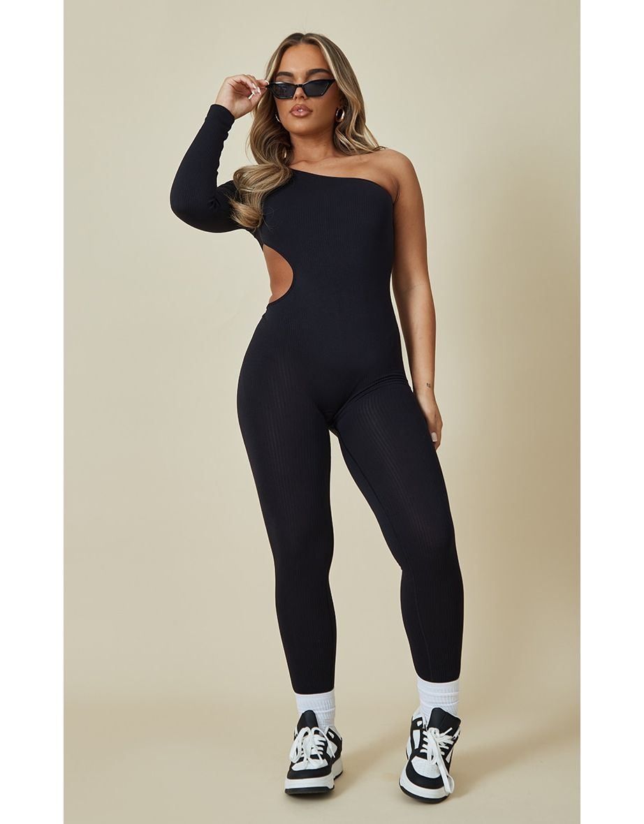 Black structured jumpsuit online