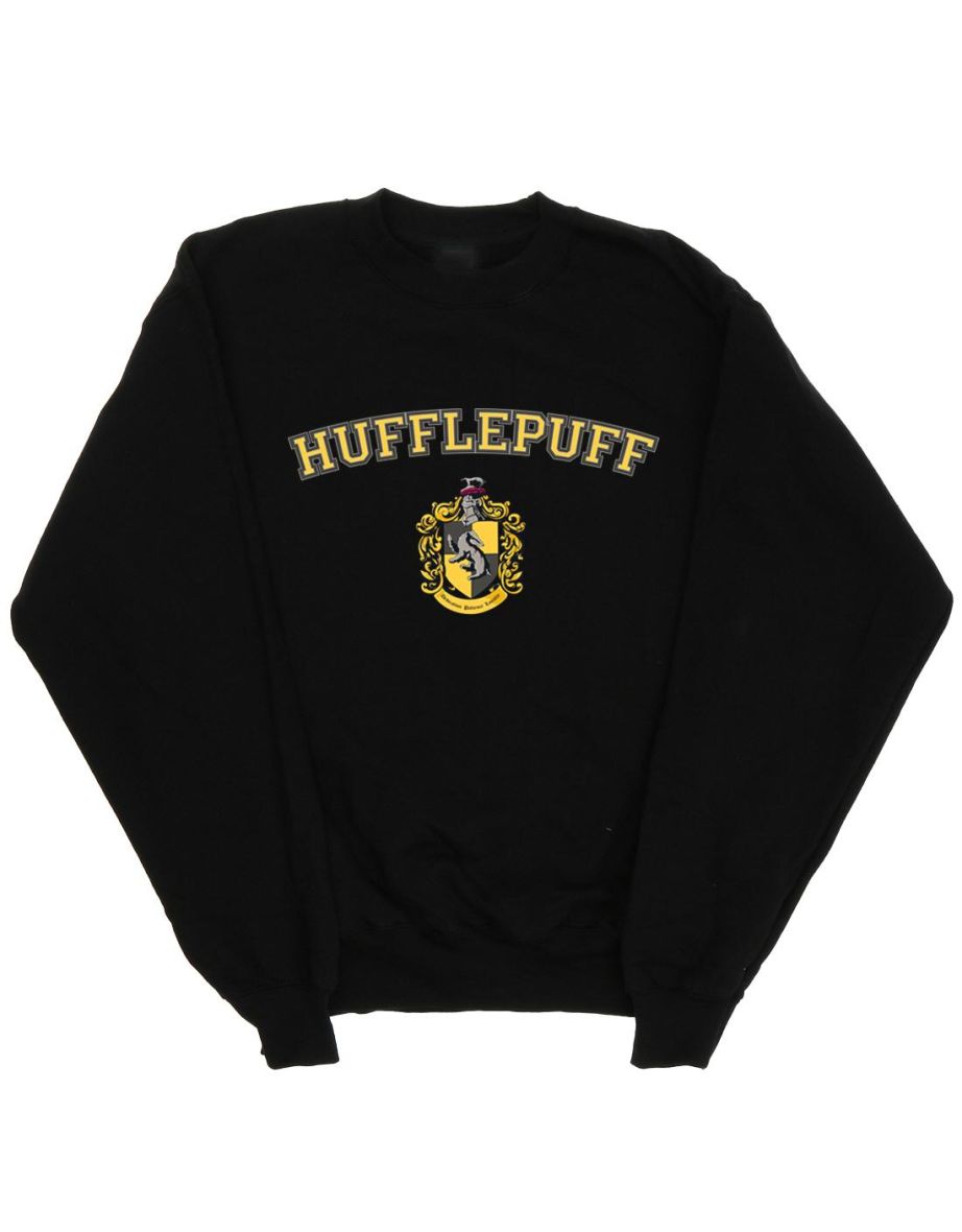 Harry Potter Boys Hufflepuff Crest Sweatshirt - Black - 1