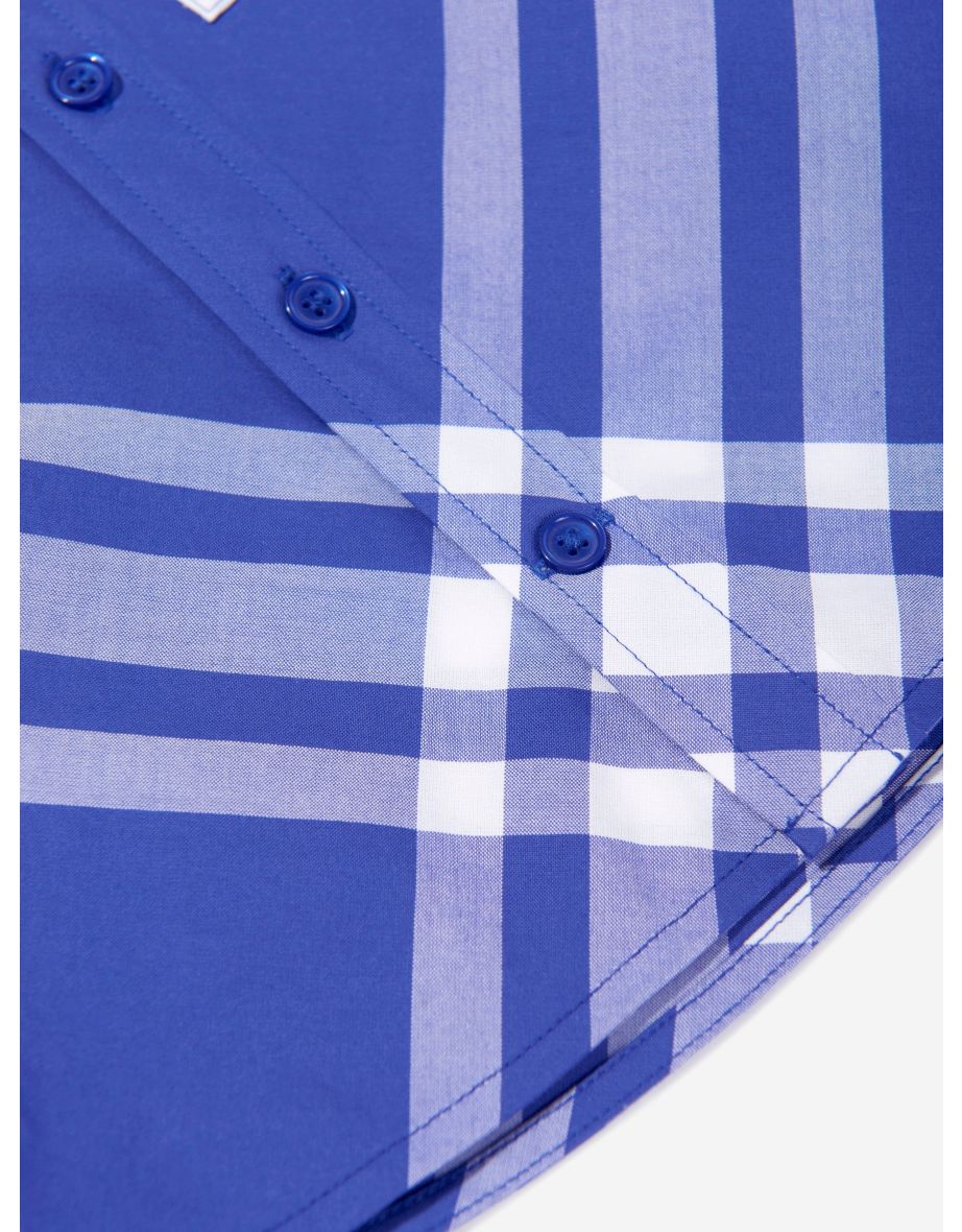 Baby Boys Check Angelo Shirt in Blue - 3