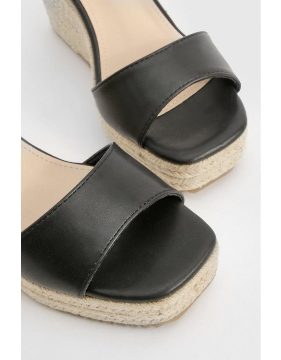 2 Part Peep Toe Wedges - black - 3