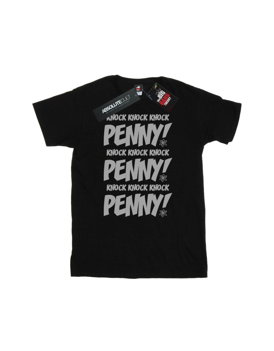 The Big Bang Theory Mens Sheldon Knock Knock Penny T-Shirt - Black