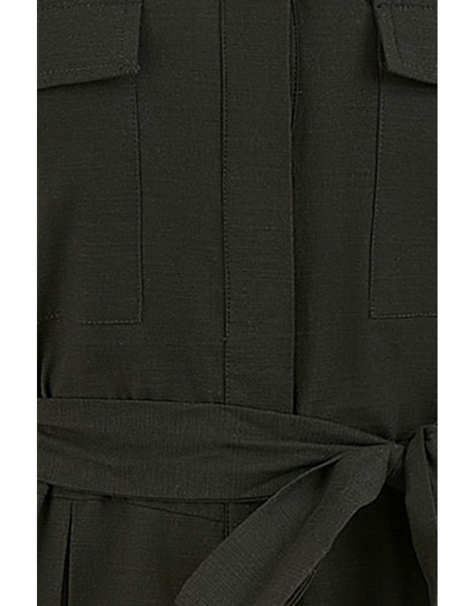 Yumi Black Utility Relaxed Fit Jumpsuit - 4