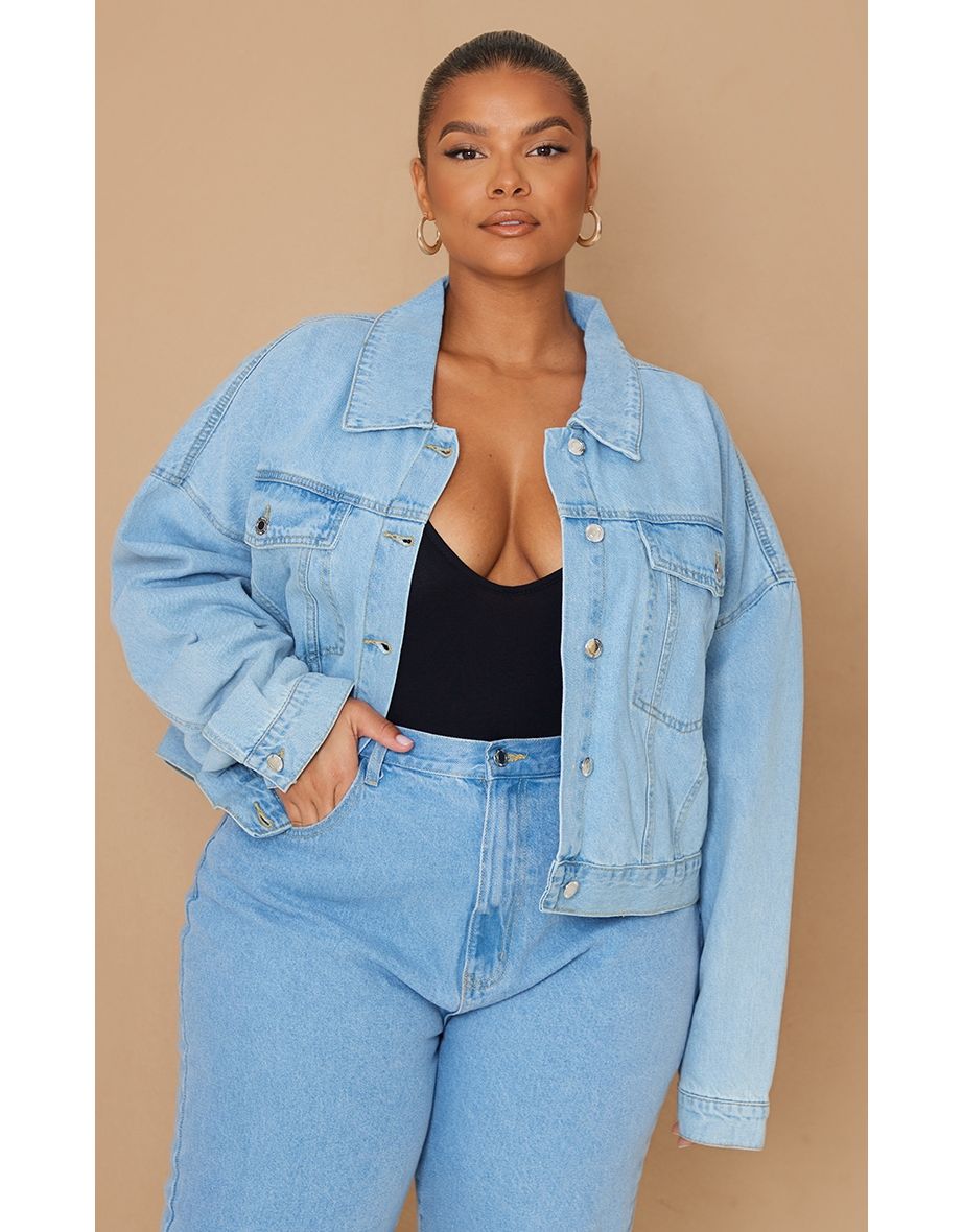 Light blue wash denim jacket best sale