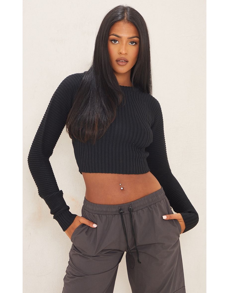 Plt black shop cropped jumper