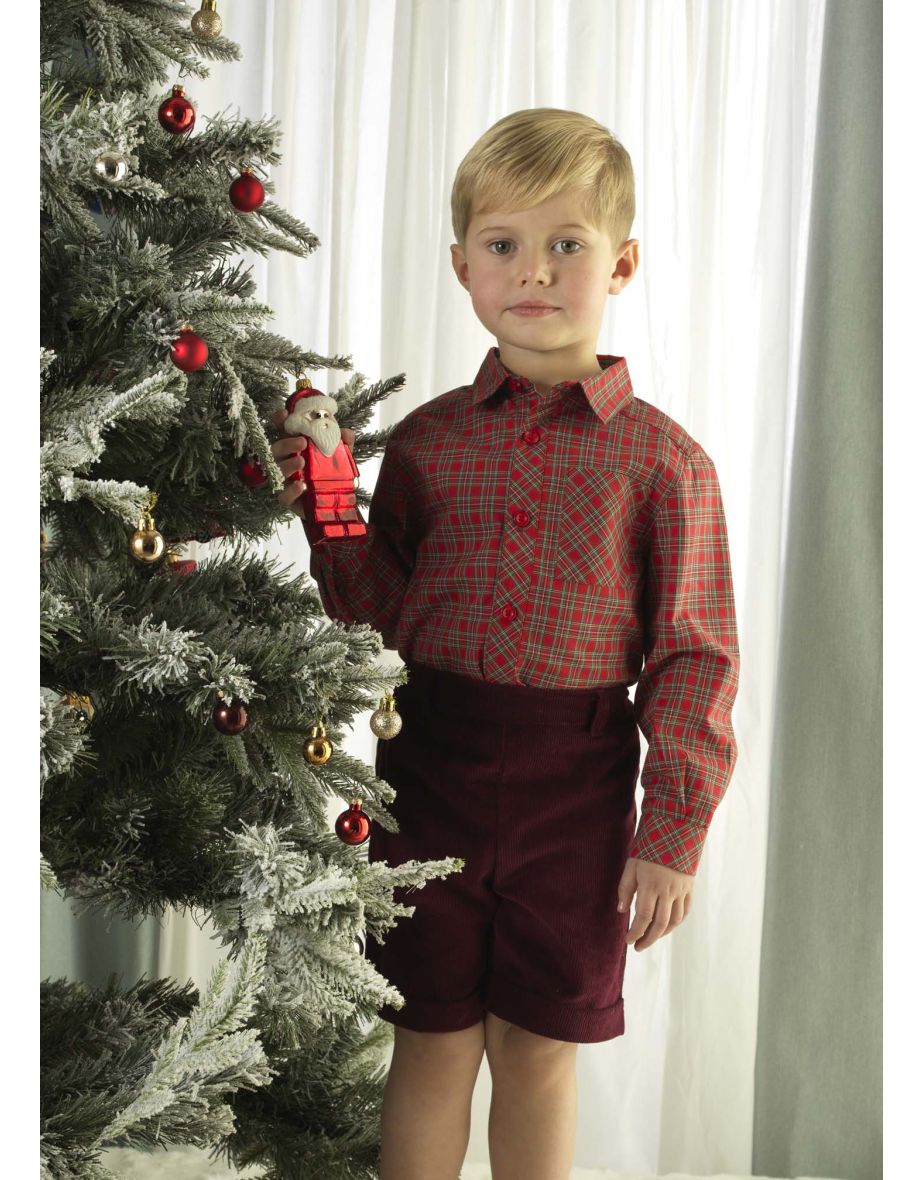 Boys Tartan Shirt in Red