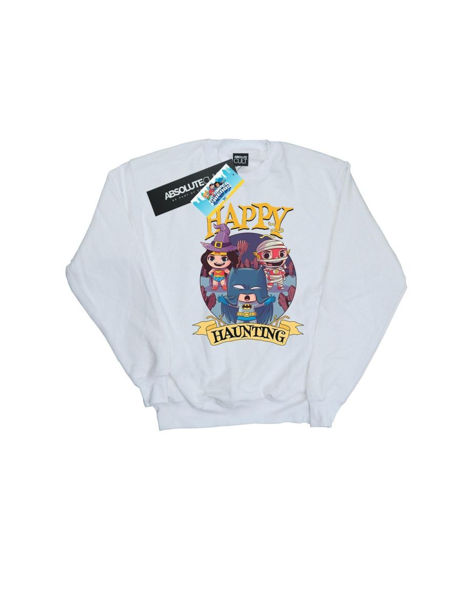 DC Comics Girls Super Friends Happy Haunting Sweatshirt - White