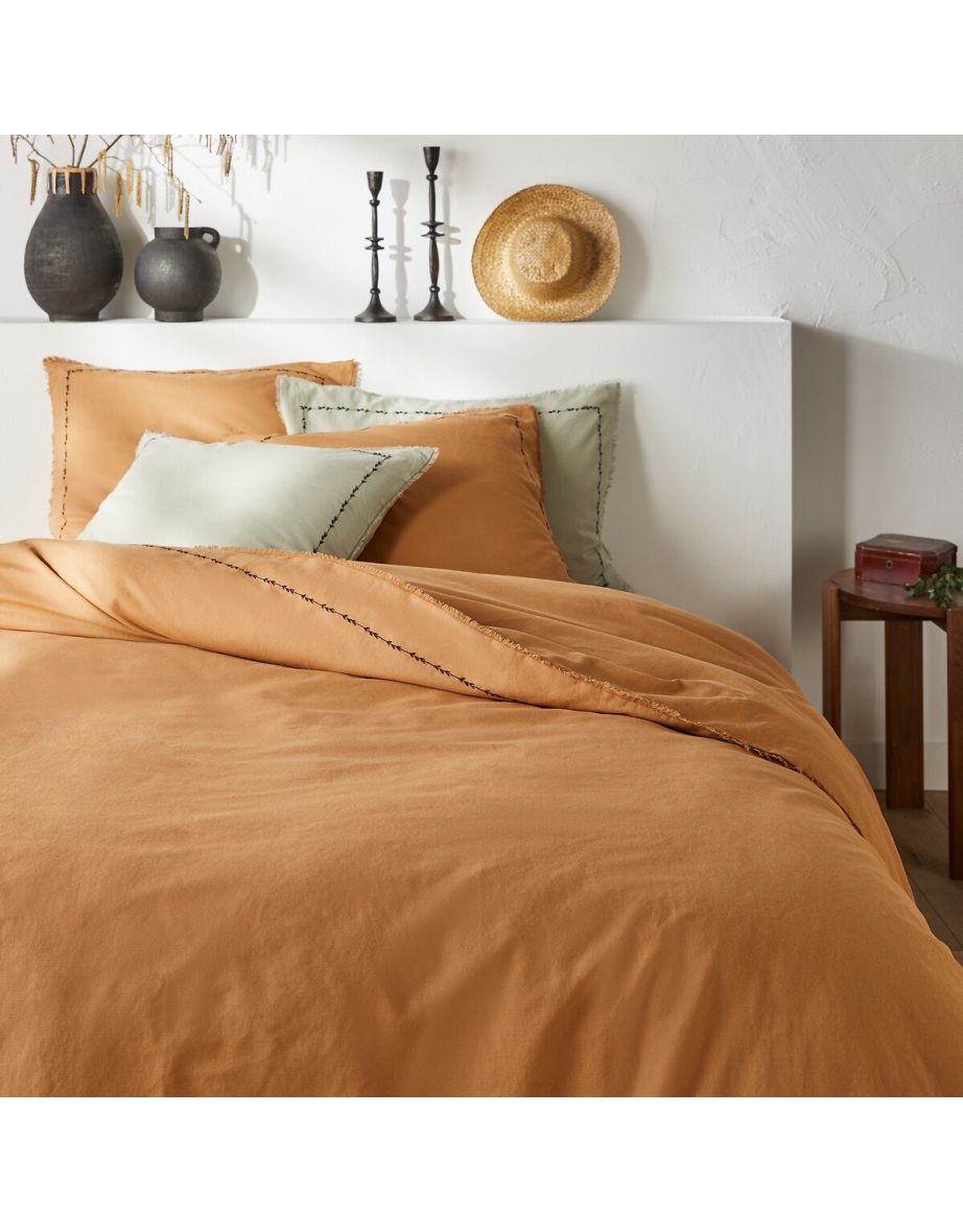 Eleanor Cotton and Linen Fitted Sheet - 1