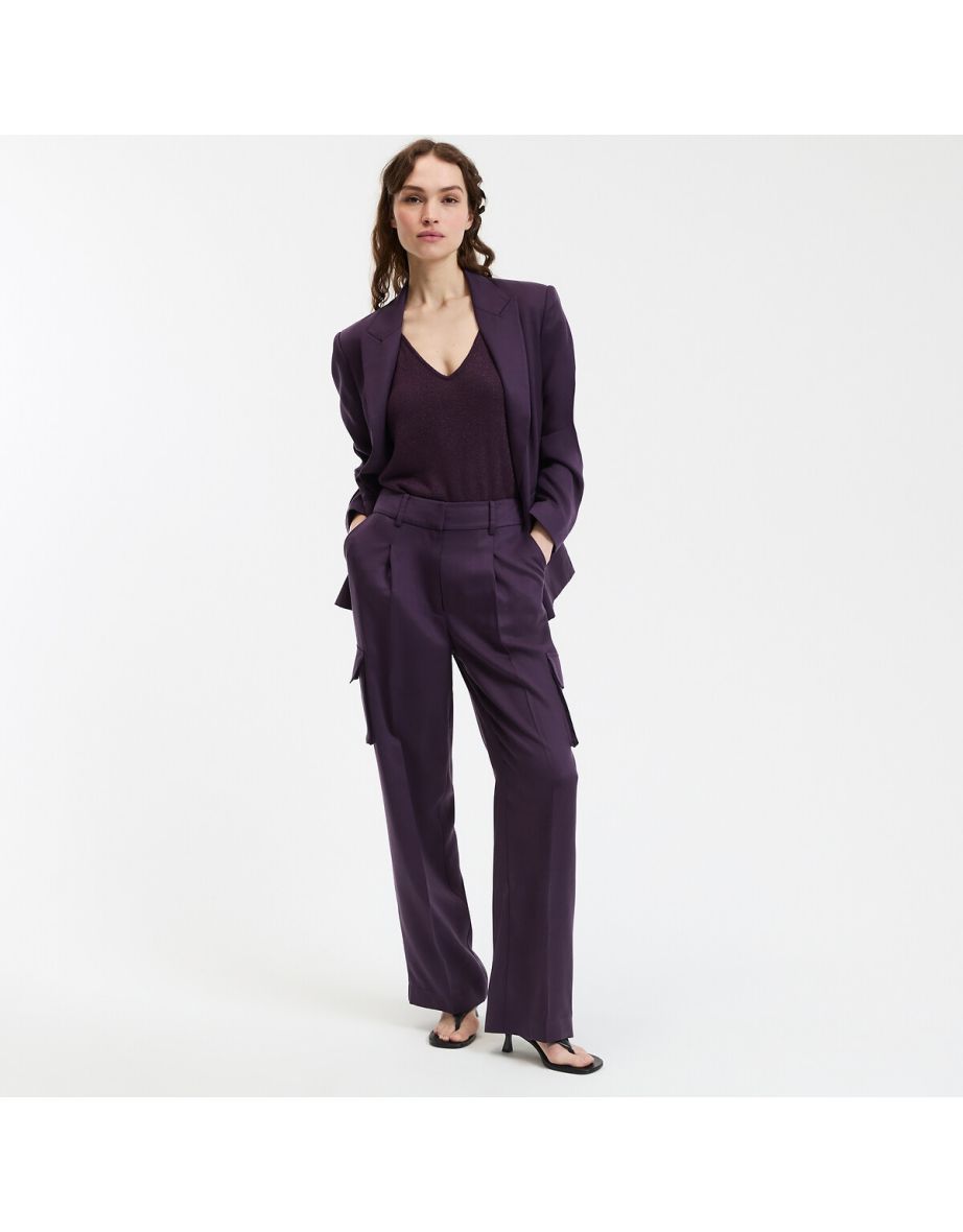 Lyocell Straight Cargo Trousers