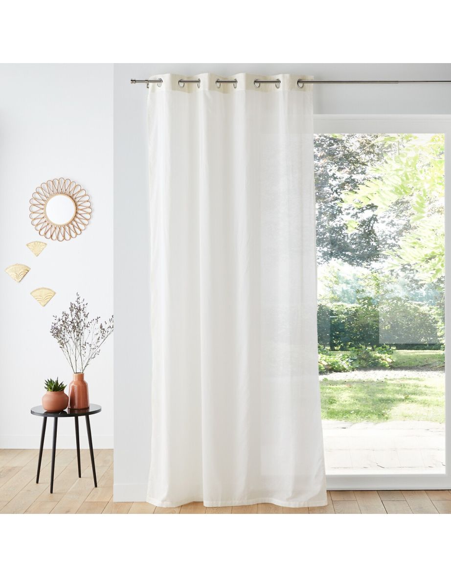 Cotton Voile Single Panel with Eyelet Header