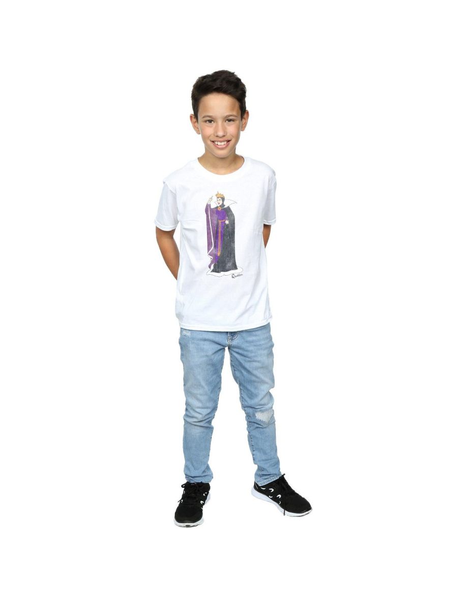 Disney Boys Snow White Classic Evil Queen Grimhilde T-Shirt - White