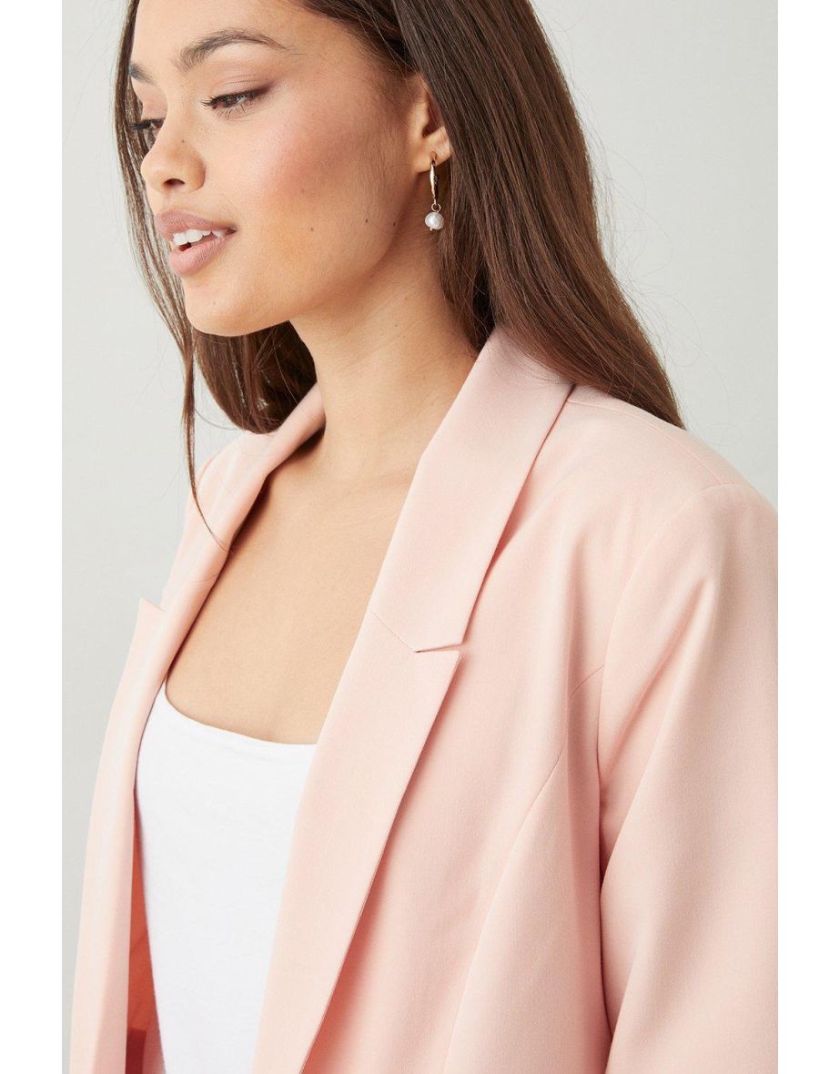 Petite Ruched Sleeve Blazer - 3
