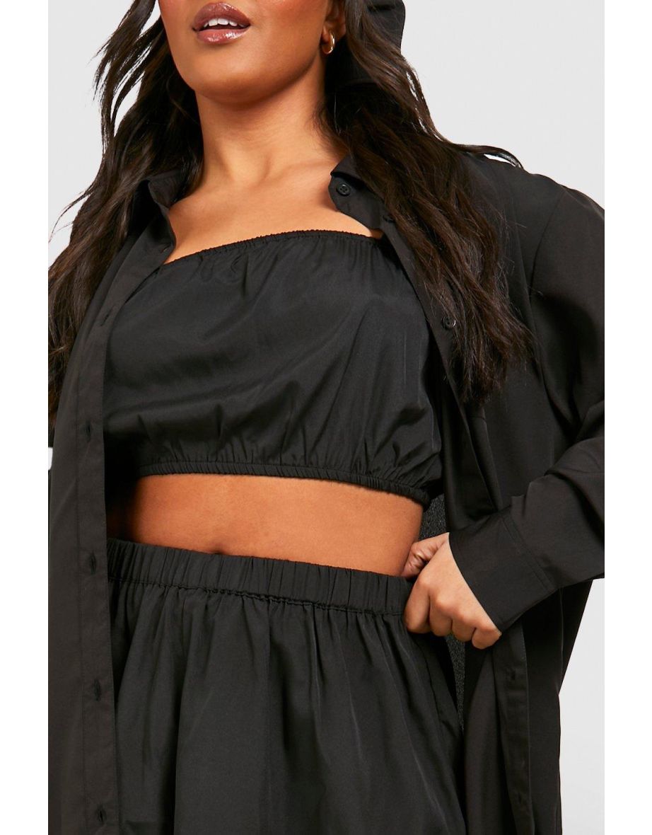 Plus 4 Piece Shirt Co-ord Set - black - 3