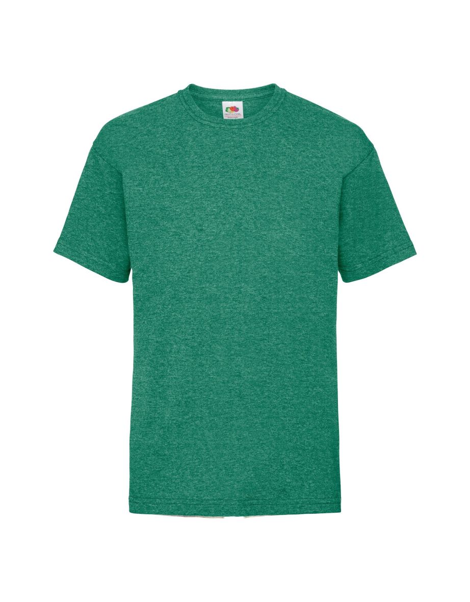 Fruit Of The Loom Childrens/Kids Unisex Valueweight Short Sleeve T-Shirt - Retro Heather Green