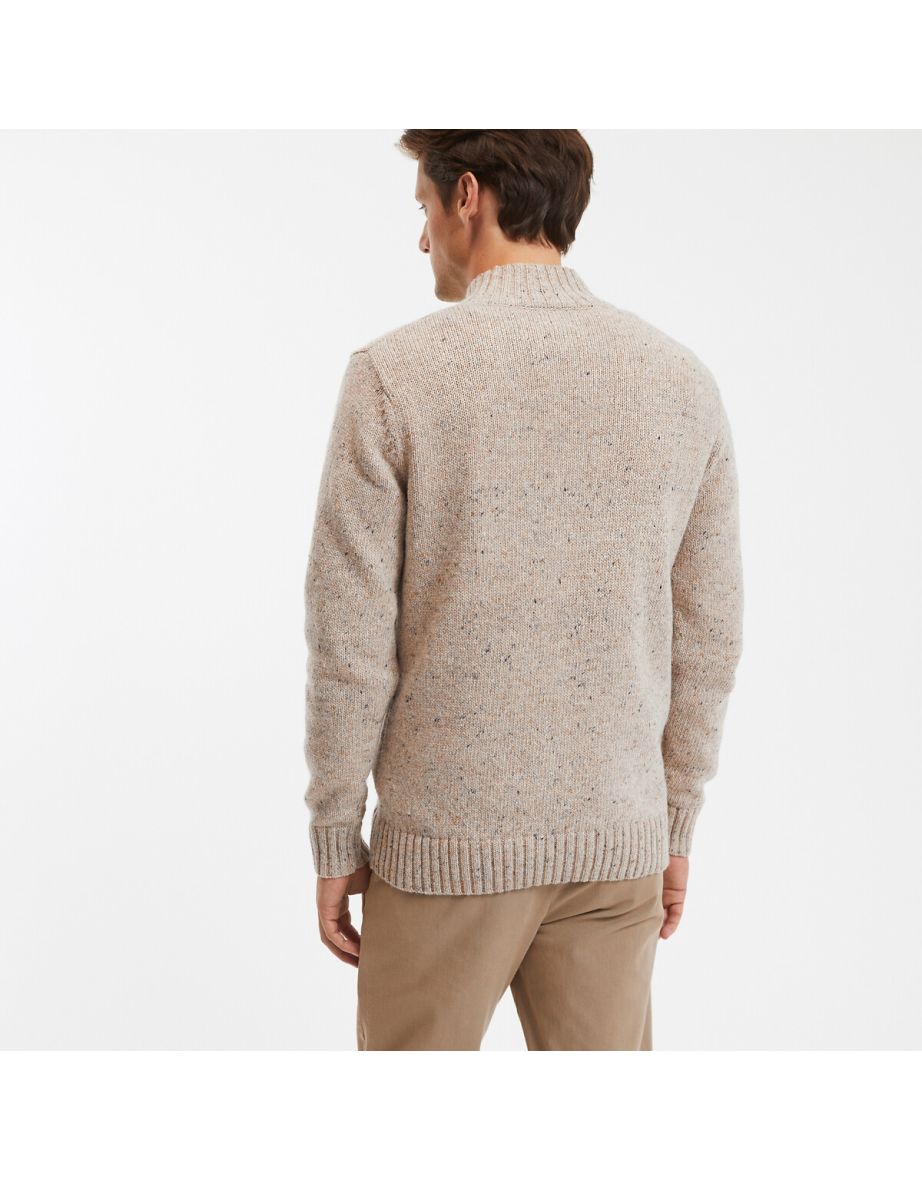 Recycled Chunky Knit Jumper/Sweater with High Neck - 3