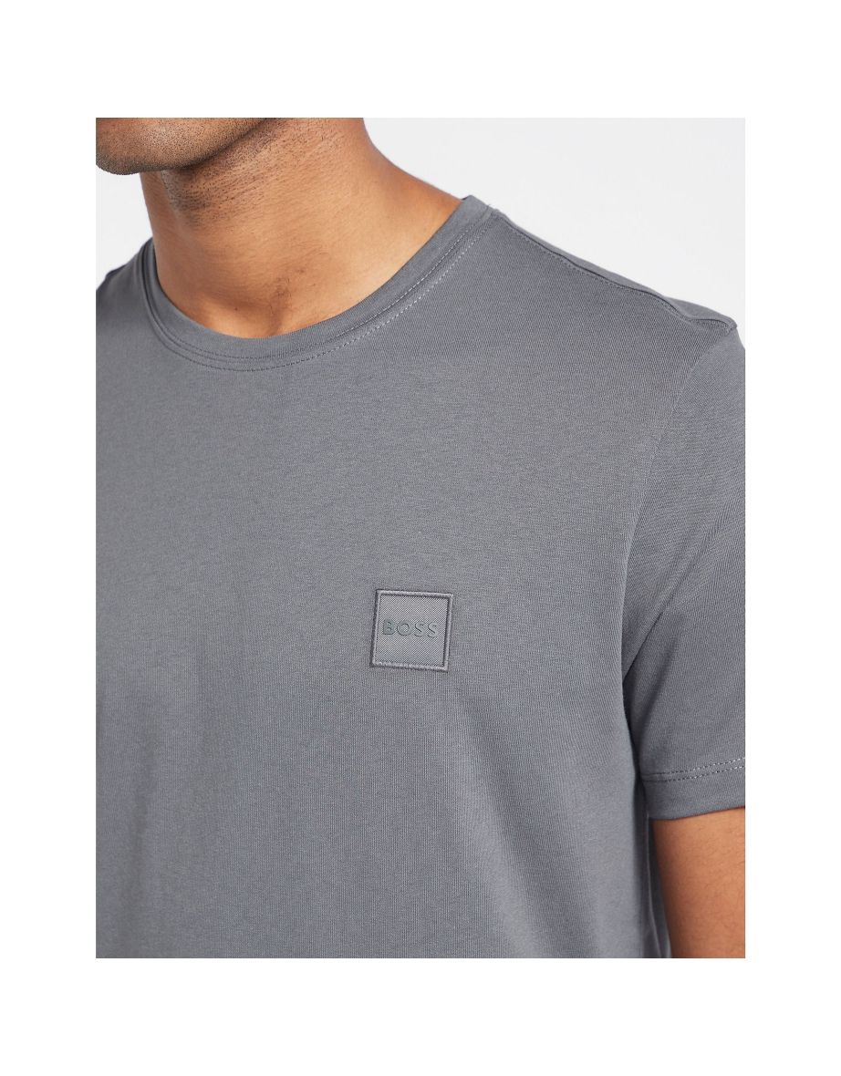 Men's Hugo Boss Tales Plain T-Shirt in Grey - 4